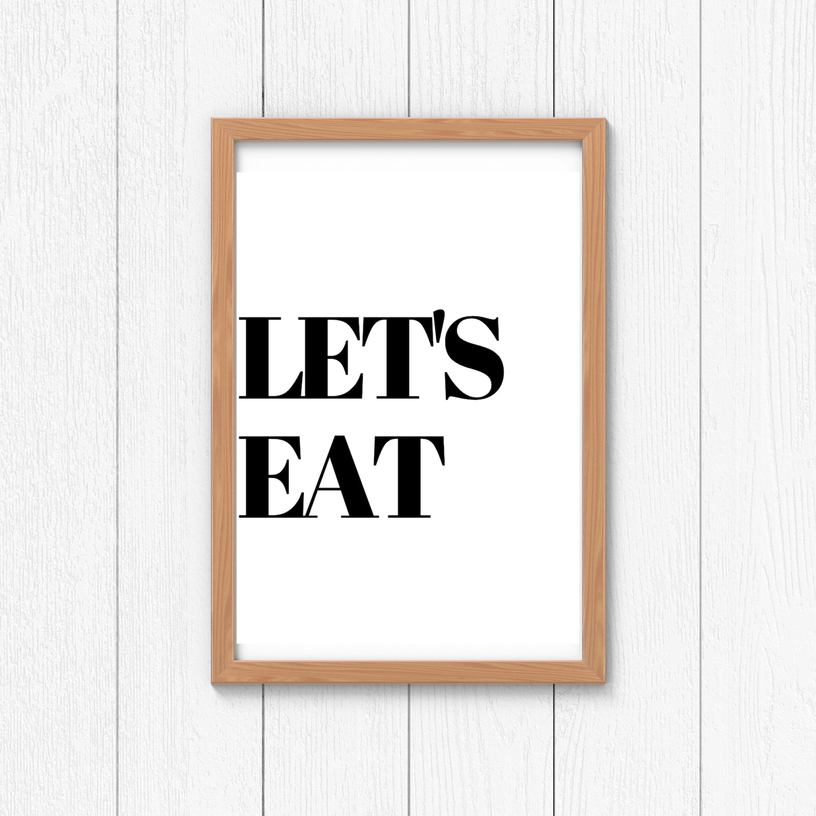 Let's Eat Wall Art Digital Download Home Decor Digital Etsy