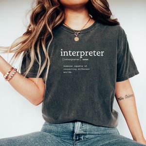 Interpreter Definition T-Shirt: Appreciation Gift