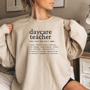 Kinderopvang Leraar Sweatshirt, Dagopvang Leraar Definitie Sweatshirt, Dagopvang Leraar Cadeau Idee, Cadeau Idee voor Kinderopvang Provider, Kinderopvang Cadeau