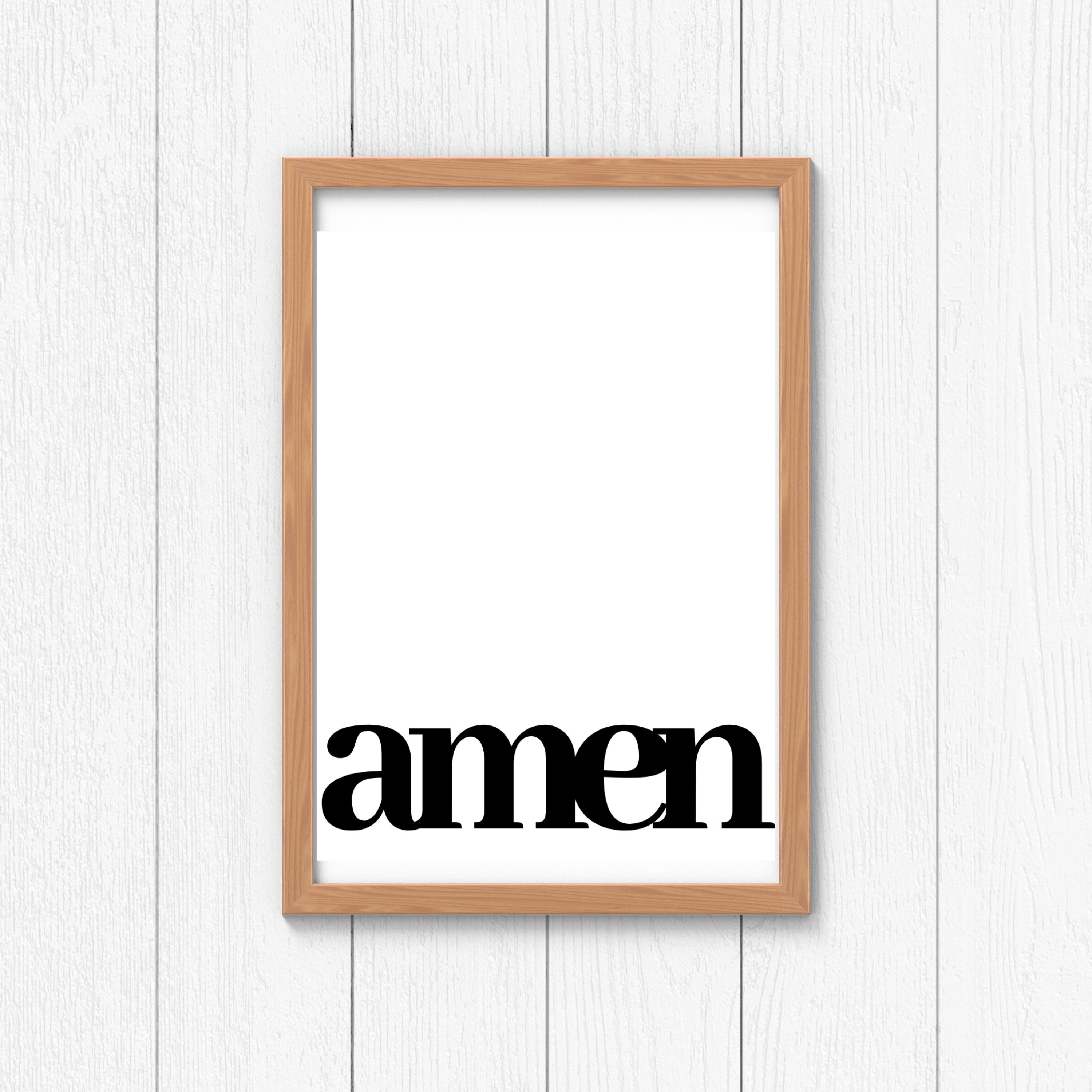 Amen Wall Art Digital Download Printable Wall Decor | Etsy