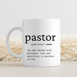 Pastor Mug, Pastor Definition Mug, Pastor Gift Idea, Gift Idea for Pastor, Simple Pastor Mug, Pastor Ordination Gift Idea, Seminary Gift
