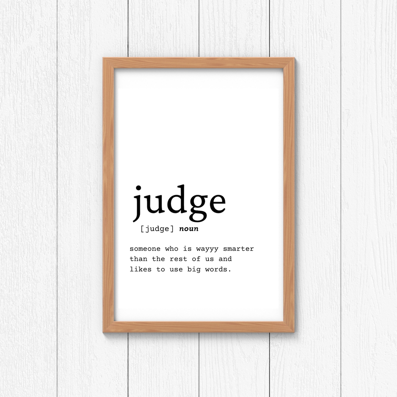 Judge Definition Wall Art, Judge Gift Idea, Judge Digital Print, Gift