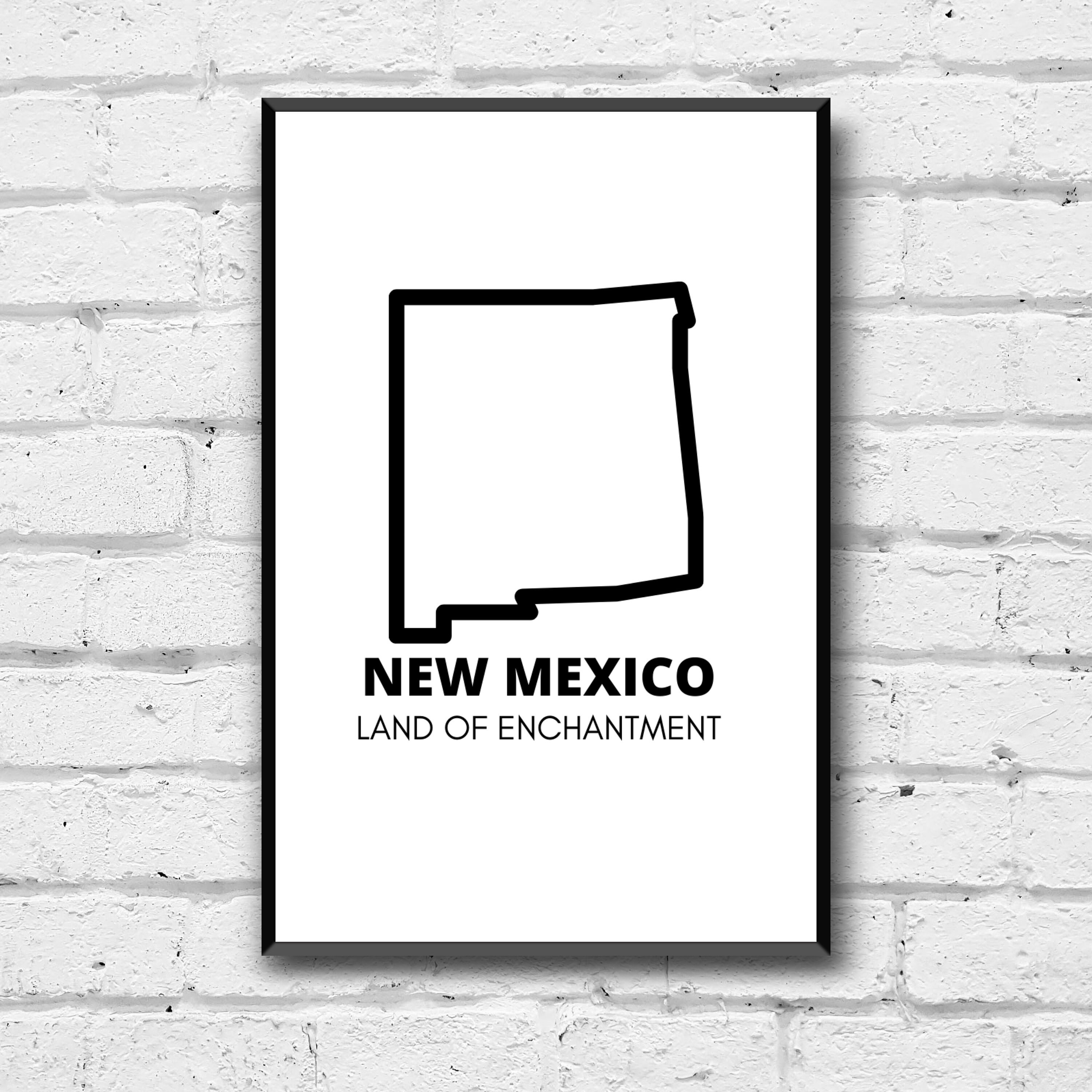 New Mexico State Wall Art, Impresión digital de Nuevo México, La Tierra