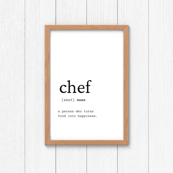  Chef Definition Funny Wall Art Print for Home Decor (Premium  Fine Art Matte Paper - 8 x 10 Inch Unframed): Posters & Prints