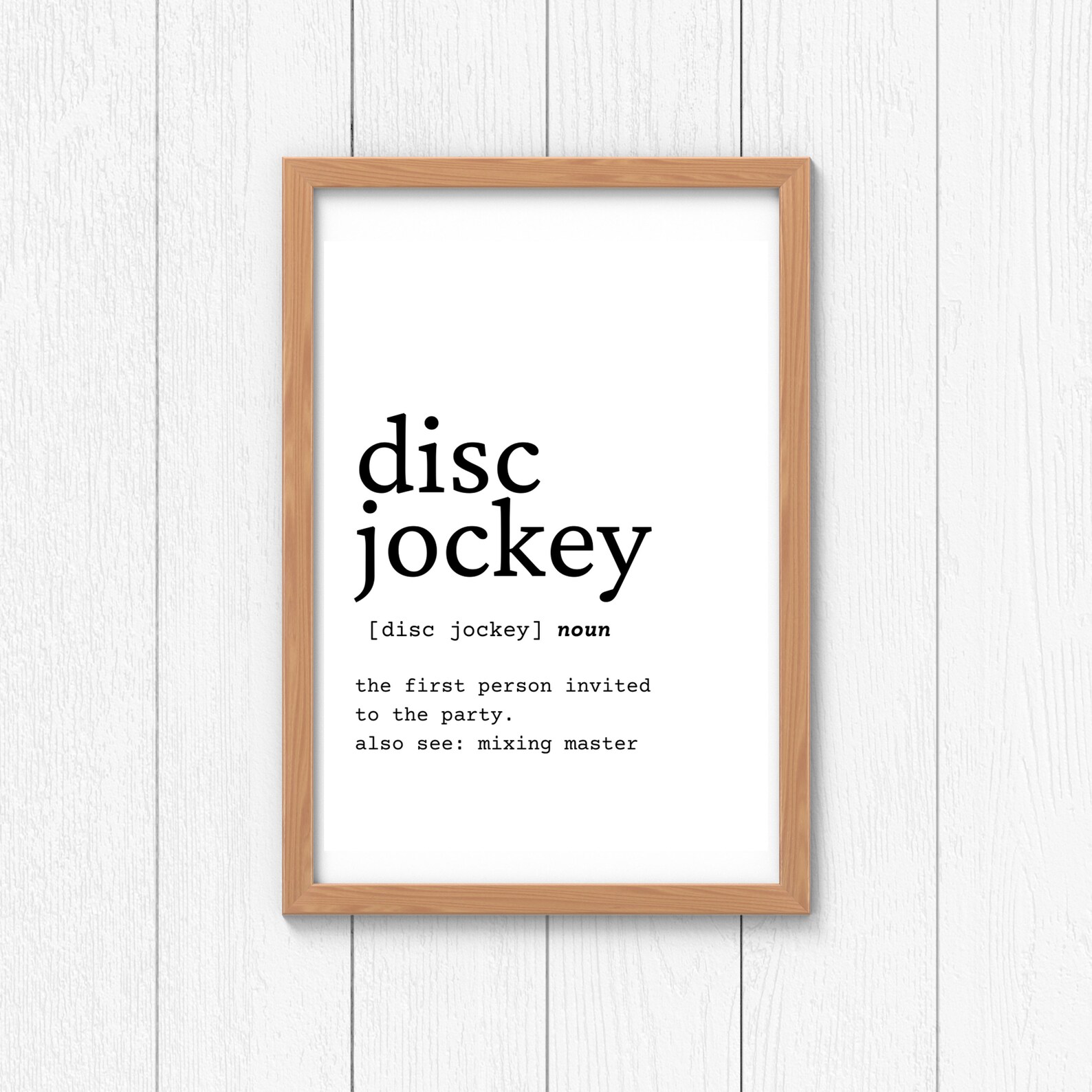 Disc Jockey Definition, DJ Definition, Disc Jockey Gift Idea, Disc