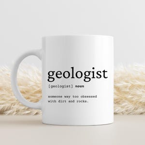 Funny Geologist Definition Mug: Obsessed With Dirt & Rocks