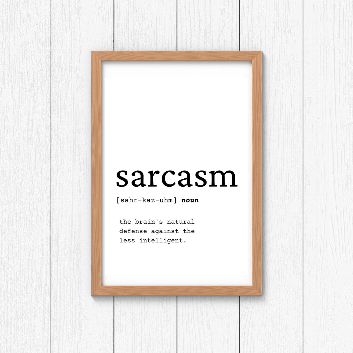 Sarcasm Definition Wall Art, Digital Download, Definition Home Decor
