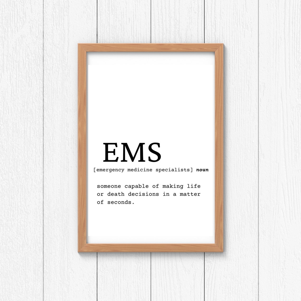 EMS Definition Wall Art, EMS Gift Idea, EMS Digital Print, Gift Idea
