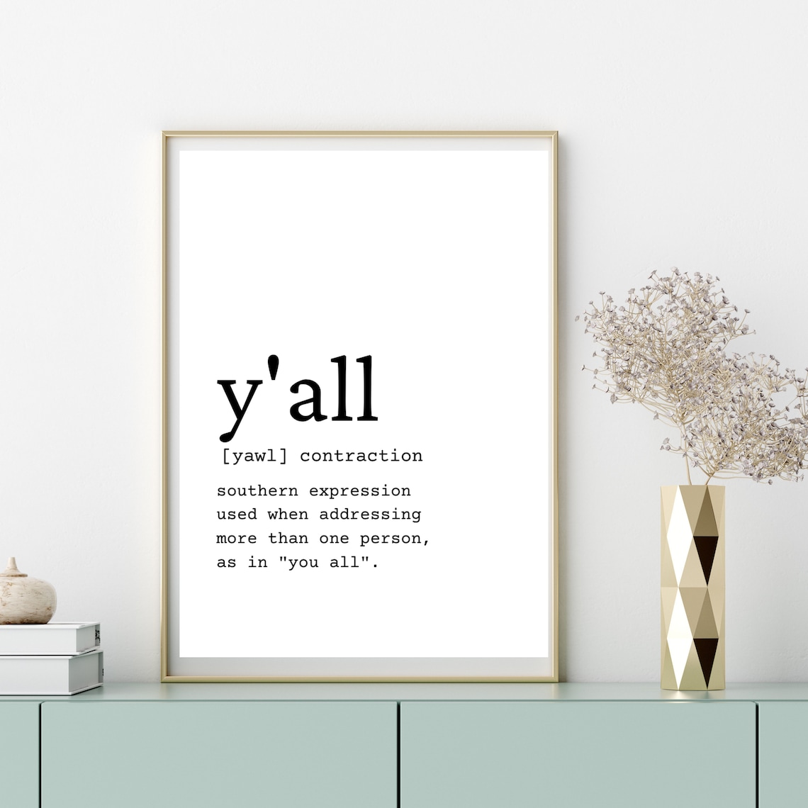 Y all Definition Wall Art Digital Download Definition Etsy