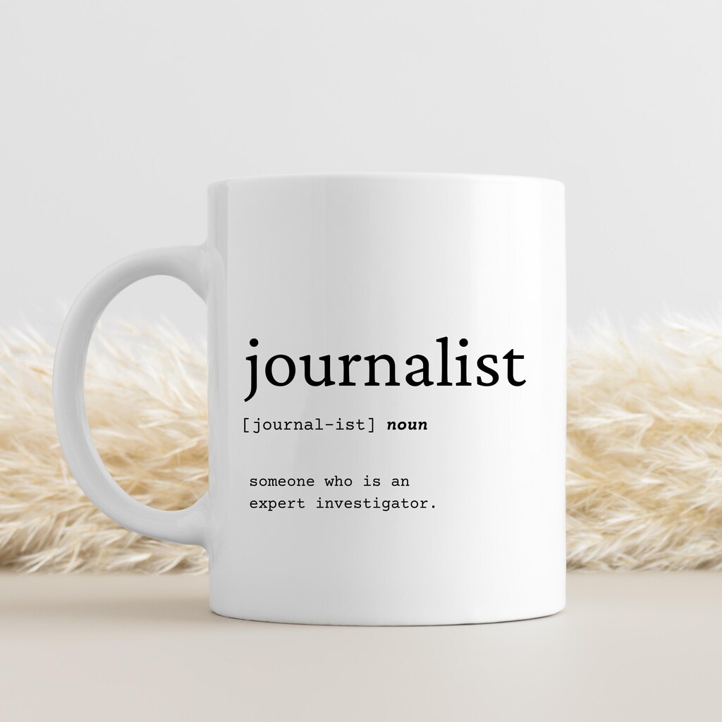 Tazza Divertente Per Giornalisti – 'Journalist' – Scritta In Tedesco – 330ml – Stampata Su Entrambi I Lati