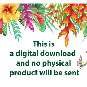 Blomsterarrangemang | Tropiska ramar och kanter för inbjudningar, kort | Blommor PNG, EPS | Botanisk clipart bild 4