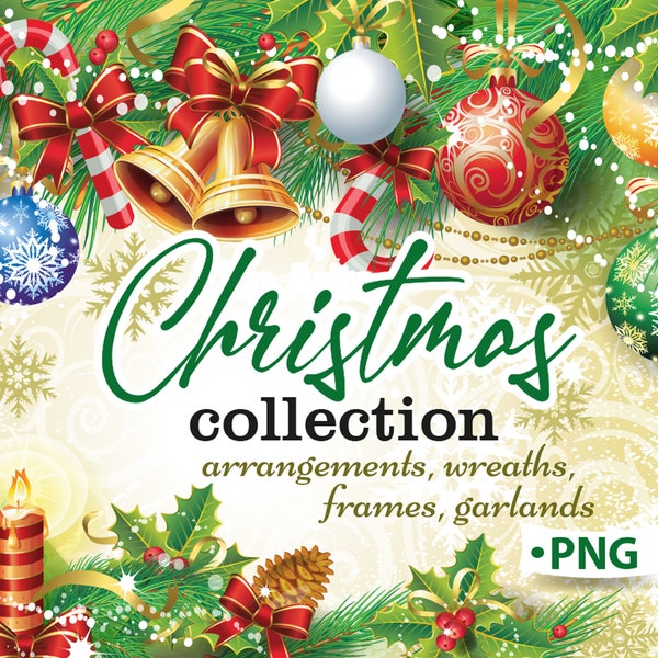 Christmas PNG Clipart, Weihnachtsrand, Weihnachtsbanner, Weihnachtsrahmen, Girlande, PNG CLIPART