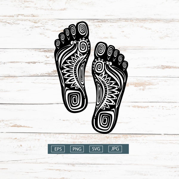 Foot Print clip art vector, Footstep, Bare feet clipart, Footprint SVG, Footprint PNG,   Silhouette Footprint, Footprint Cut File,