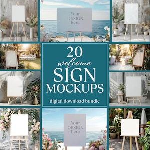 Schild Mockup, Staffelei Schild Mockup, Party Schild Mockup, Willkommensschild Mockup, JPEG Digital Download
