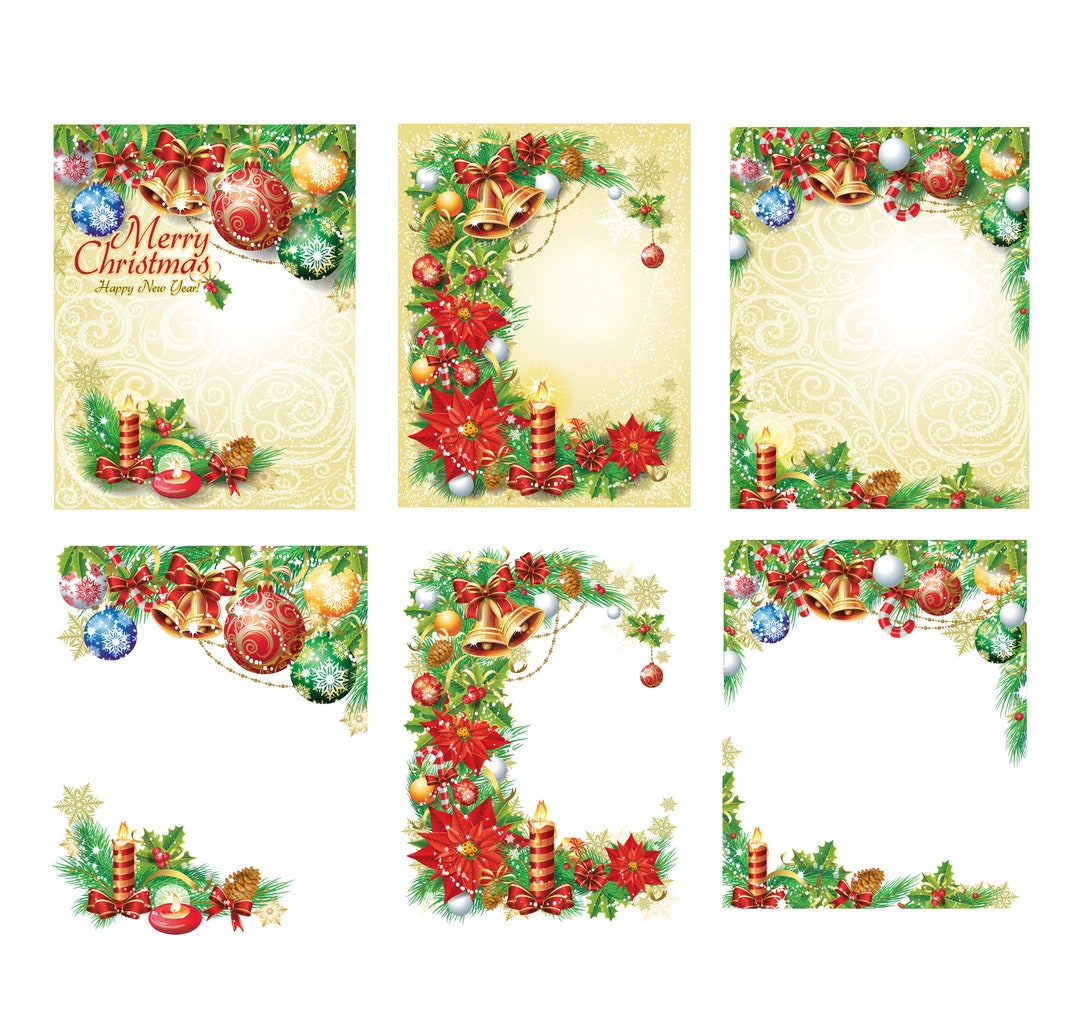 Printable Merry Christmas Greeting Card, Merry Christmas Vector Card ...