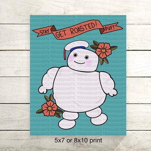 Ghostbusters Inspired / Stay Puft Marshmallow Man / ART PRINT (KM)