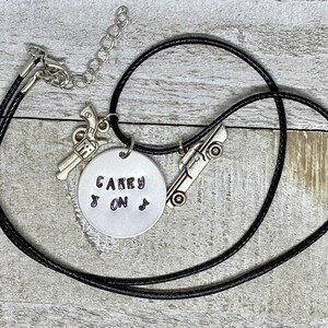 Supernatural Inspired  / SPN / Winchester / Metal Stamp Quote Charm Necklace (KM)