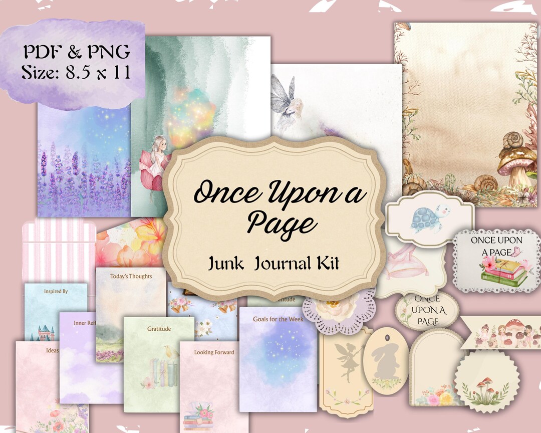 Enchanted Forest Junk Journal Kit – Printable Fairytale Ephemera (PDF ...