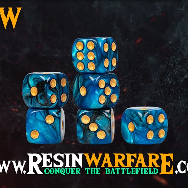 Handcrafted 16mm D6 Dice Set (x12 dices) for Wargames, D&D and Tabletop Games