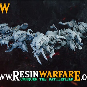 Shadowblades, Black Claw Clan, Ravenous Hordes 5 Miniatures Weapons: Tiger Claws, Tonfas, Shuriken and Knives image 1