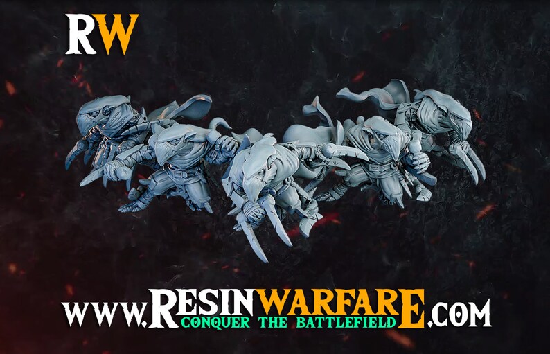 Shadowblades, Black Claw Clan, Ravenous Hordes 5 Miniatures Weapons: Tiger Claws, Tonfas, Shuriken and Knives image 1