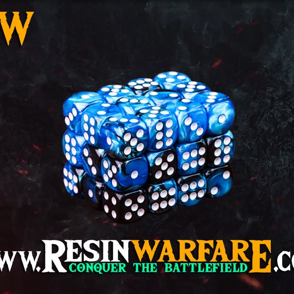 Handcrafted 12mm D6 Dice Set (x40 dices) for Wargames, D&D and Tabletop Games