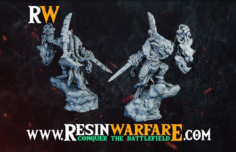 Rebel Chieftain, Unchained Ones, Ravenous Hordes 1 Miniature image 3