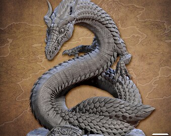 Eldormr, the Fire Linnorm, Skutagaard Northmen Saga II, D&D, RPG