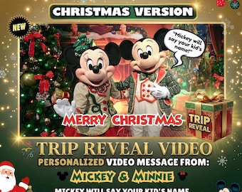 Personalized Surprise DISNEY Trip Reveal Video, Custom Message from Mickey & Minnie | Magical Surprise Vacation Announcement