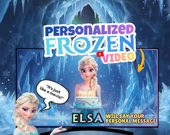 Frozen Elsa - Personalized Birthday Video Invitation & Happy Birthday Message with Voice and Music