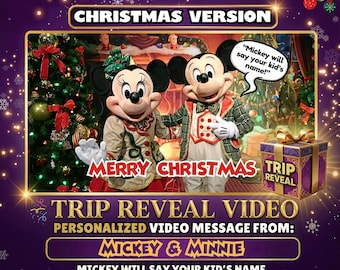 Spersonalizowany film z prezentacją wycieczki do Disneylandu i niespodziewaną wiadomością od Myszki Miki i Myszki Minnie | Magiczne ogłoszenie wakacji w Disneylandzie