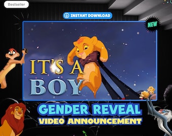 Vídeo de revelación de género de El Rey León - Anuncio de que es un niño (Descarga instantánea)