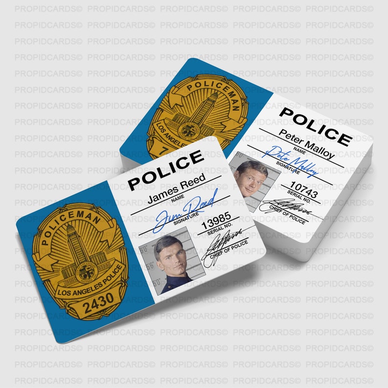 Novelty ADAM12 Police Badges Officers Jim Reed and Pete Etsy
