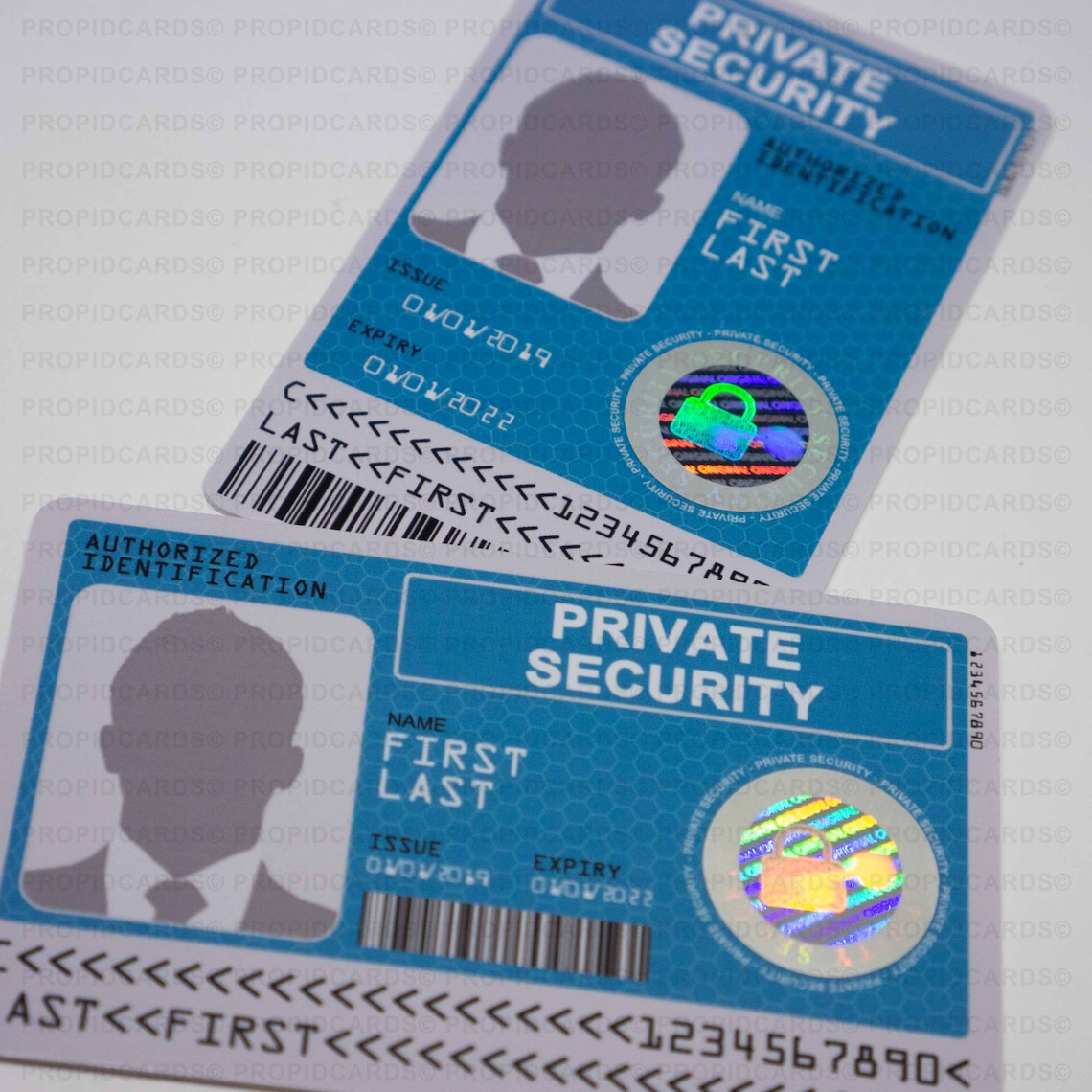 Novelty Private Security ID Card with Real Hologram Security Etsy