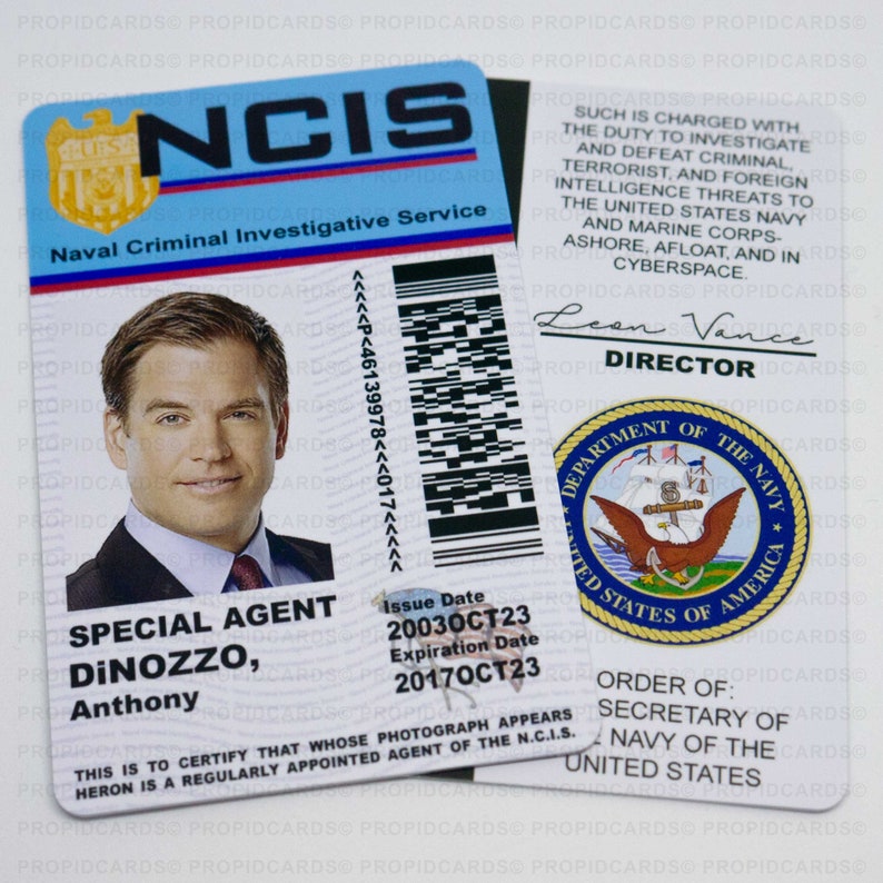 Novelty NCIS TV Show ID Badge Gibbs Mcgee Dinozzo Abby - Etsy