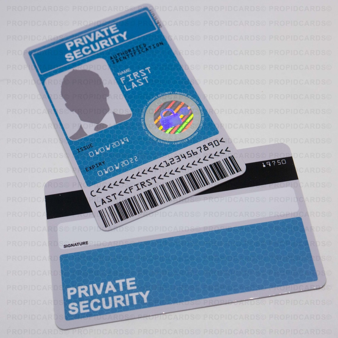 Novelty Private Security ID Card with Real Hologram Security Etsy