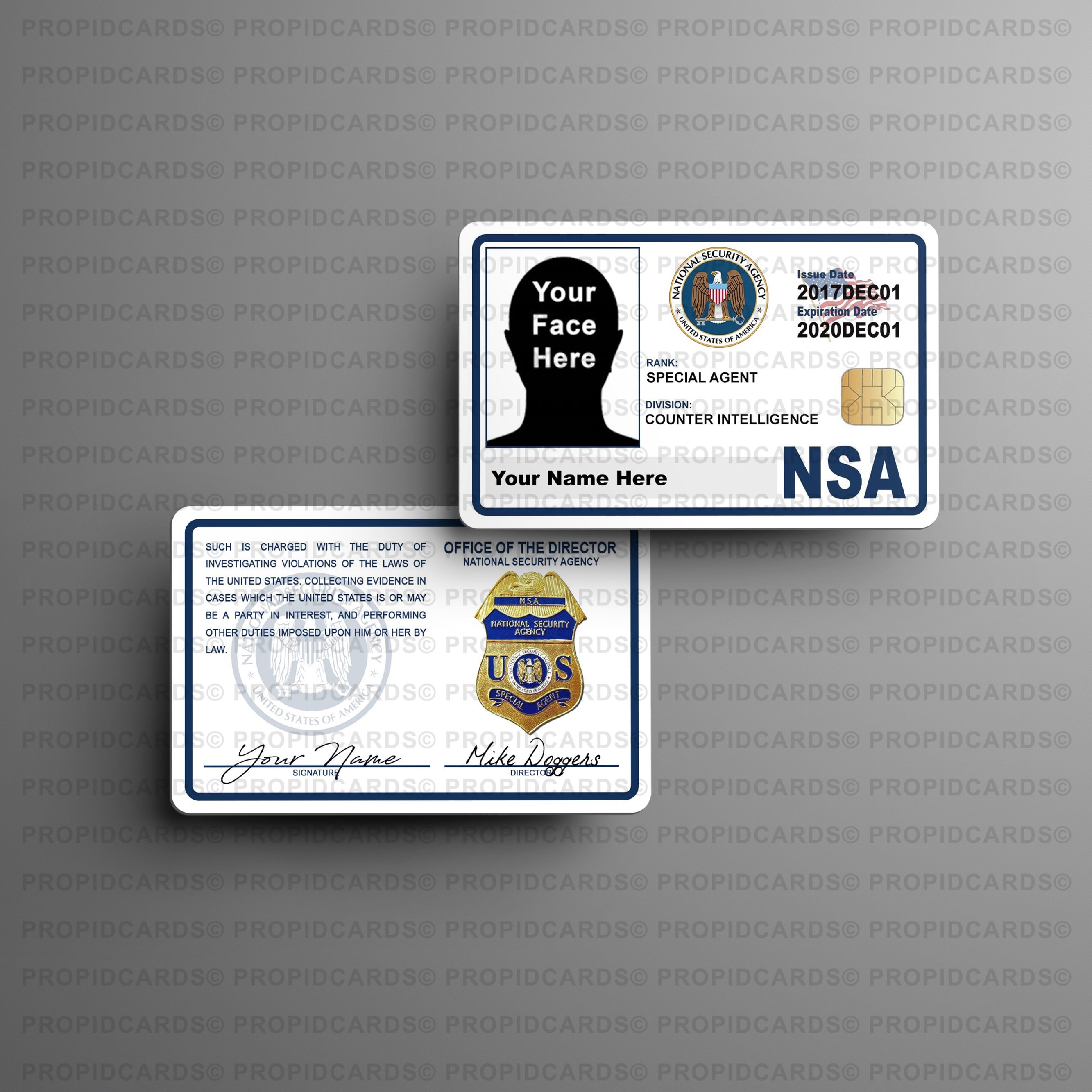 Novelty NSA ID Badges Movie & TV Props National Security - Etsy