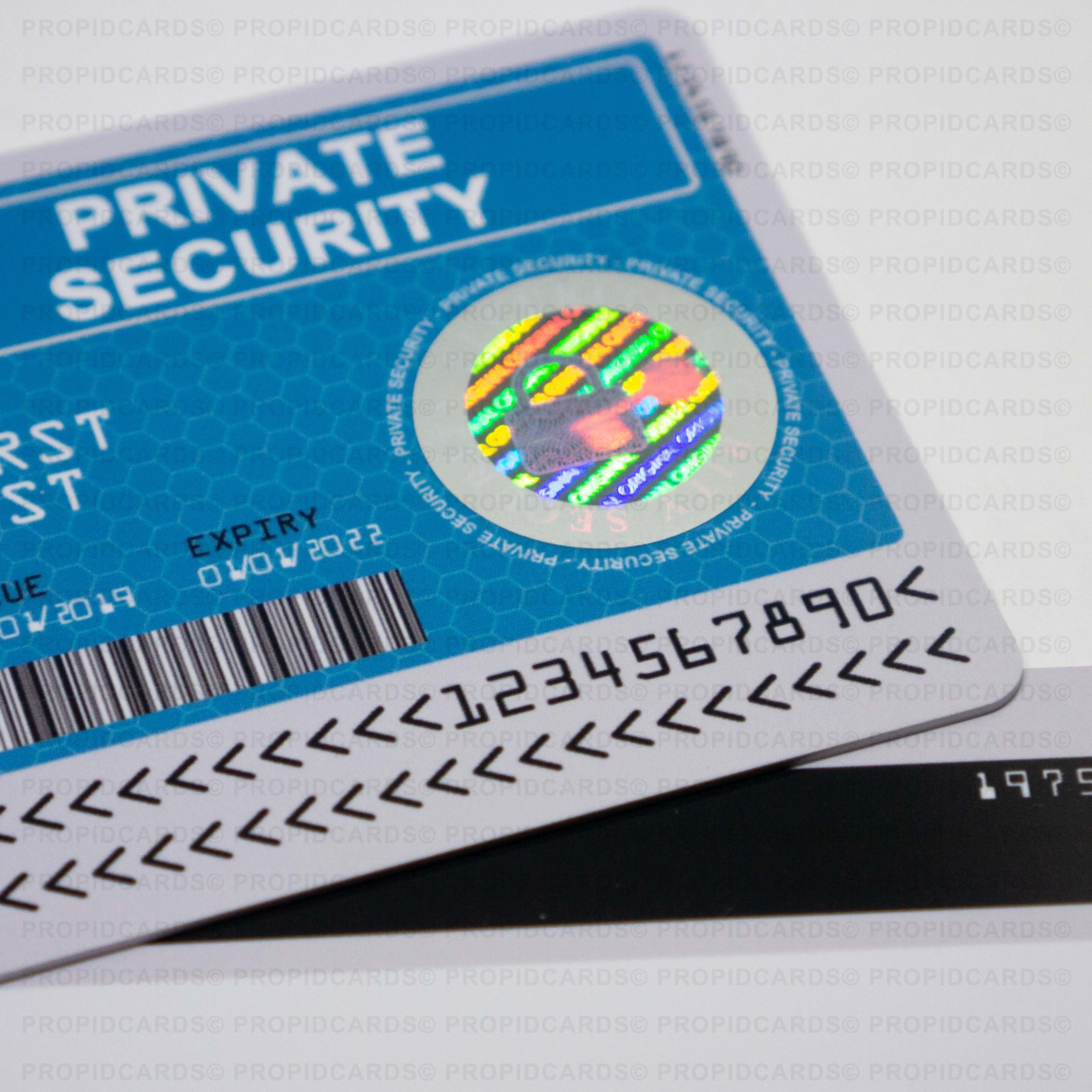 Novelty Private Security ID Card With Real Hologram Security Etsy