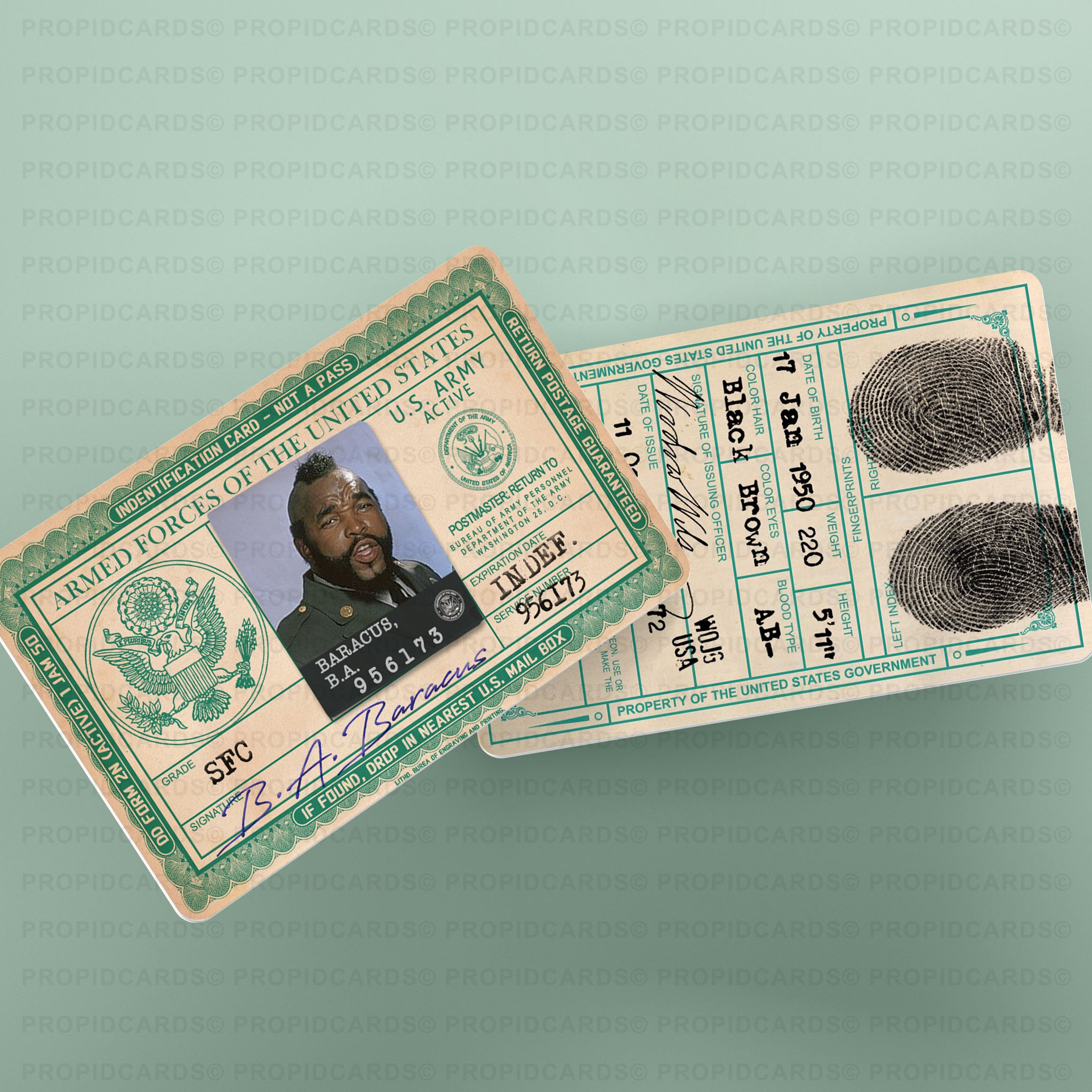 The Ateam Novelty Military ID Cards John Smith Templeton Etsy