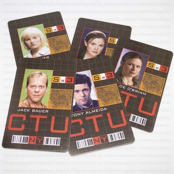 24 Tv Show Ctu Id Card Special Agent Jack Bauer Kiefer Etsy