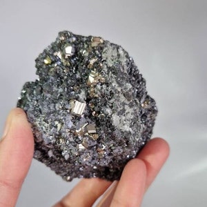 Galena, Pyrite, Calcite, Sphalerite cluster