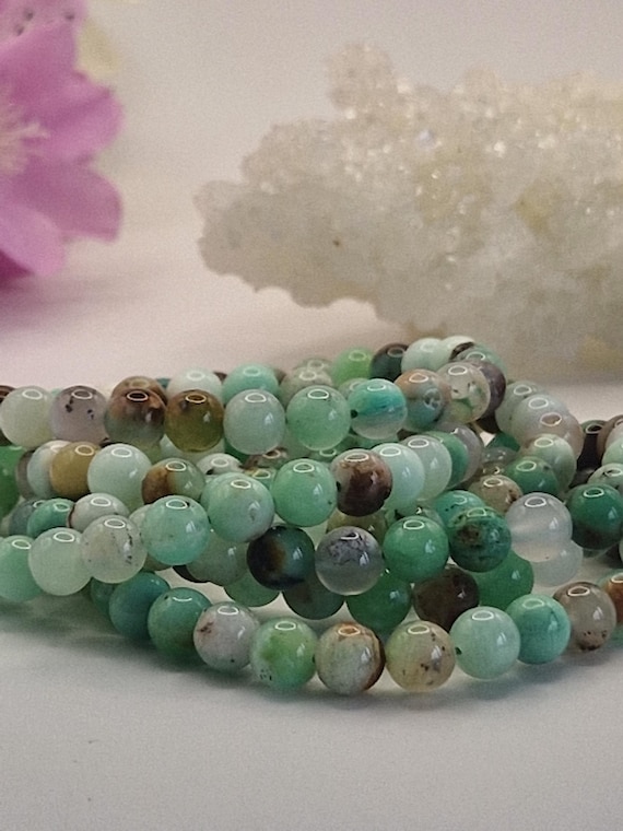 Chrysoprase beaded bracelet