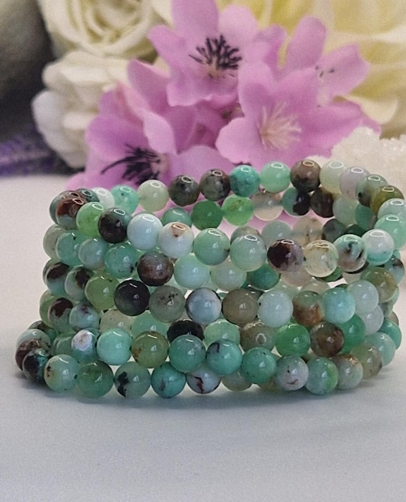 Chrysoprase beaded bracelet image 5