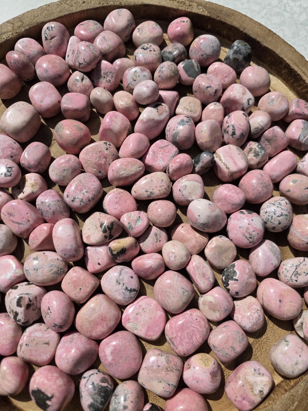 Peruvian Rhodonite Tumbled Stones – Emotional Healing Crystal, Heart ...