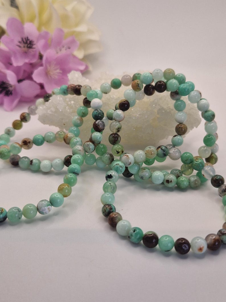 Chrysoprase beaded bracelet image 4