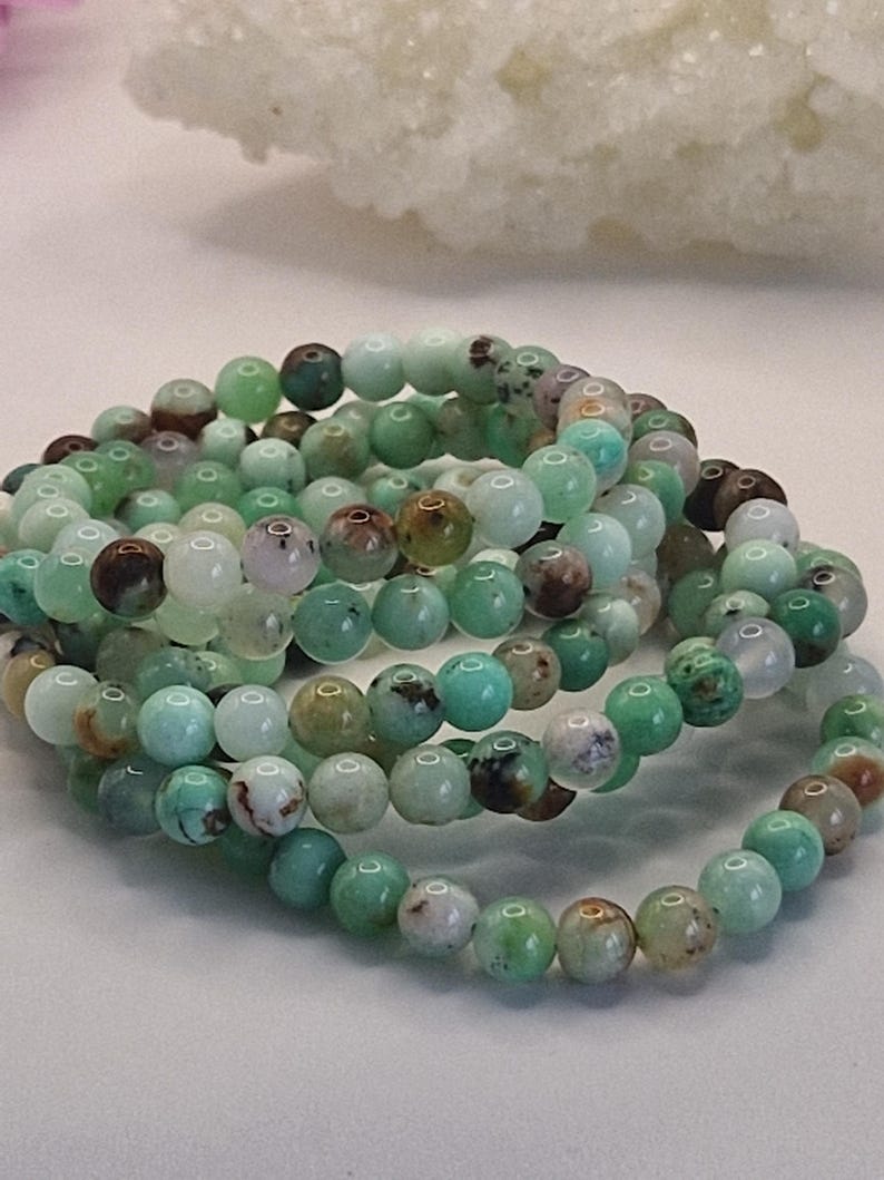 Chrysoprase beaded bracelet image 6