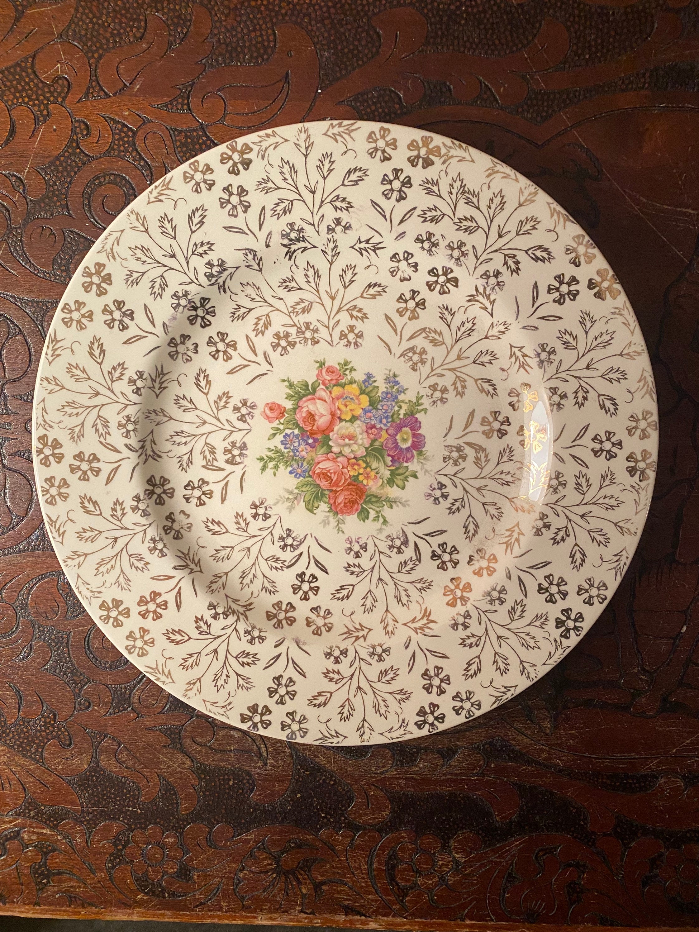 Atlas China 22 Karat Gold Made in USA Charger or Serving Dish Etsy