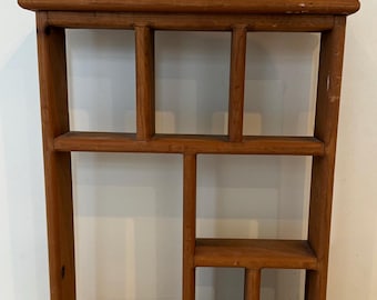 Estantería de pared de madera con forma de corazón, organizador, expositor, almacenamiento rústico, estilo Amish, hecha a mano.