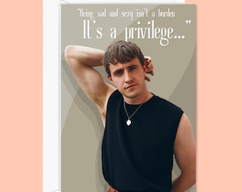 Funny Paul Mescal card - Sad and Sexy