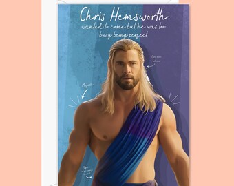 Funny Chris Hemsworth Greeting card